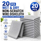 WIRE DRY NON-SCRATCH WIRE DISHCLOTH | REUSABLE KITCHEN CLEANING RAG