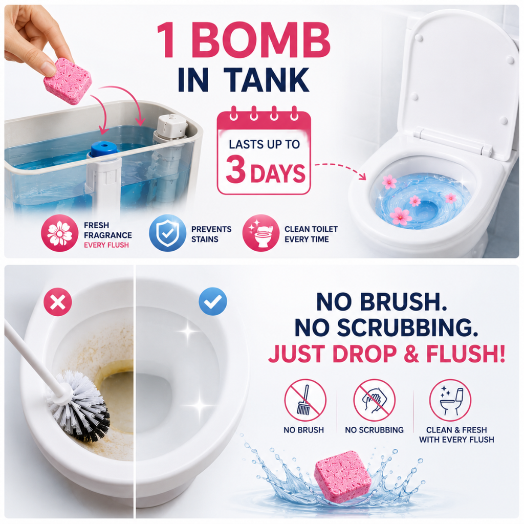 Toilet Cleaning Tablets - BUY 1 GET 1 FREE