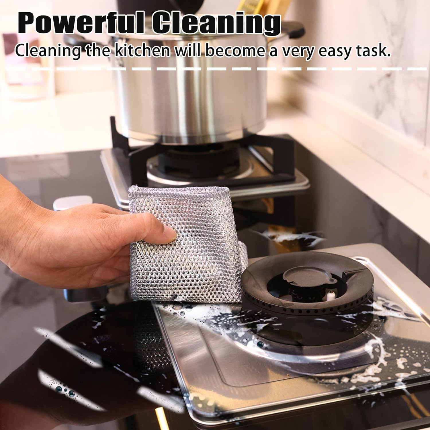 WIRE DRY NON-SCRATCH WIRE DISHCLOTH | REUSABLE KITCHEN CLEANING RAG